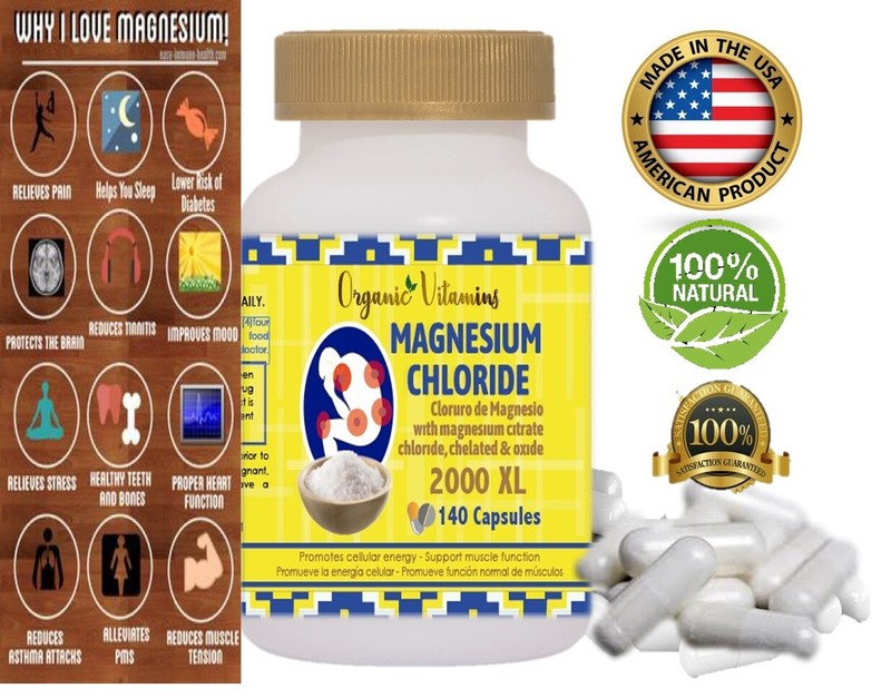 Magnesium Citrate 140 capsules chelated 2000 mg high potency Magnesio gallery