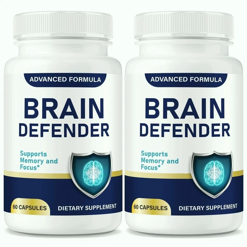 Brain Defender Memory & Brain Support Capsules, Advanced Formula – 2 Pack