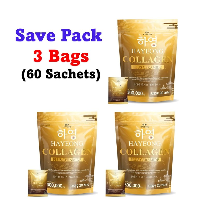 3x Hayeong Collagen Plus Ceramide Dietary Supplement Fair Skin Nourish Healthy
