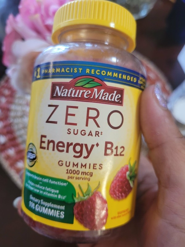 Nature Made Zero Sugar Energy Vitamin B12 Gummies 1000 mcg per Serving, B12
