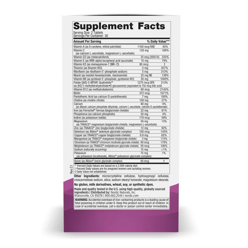 Nordic Naturals Prenatal Multivitamin Tablets - 60 Count gallery