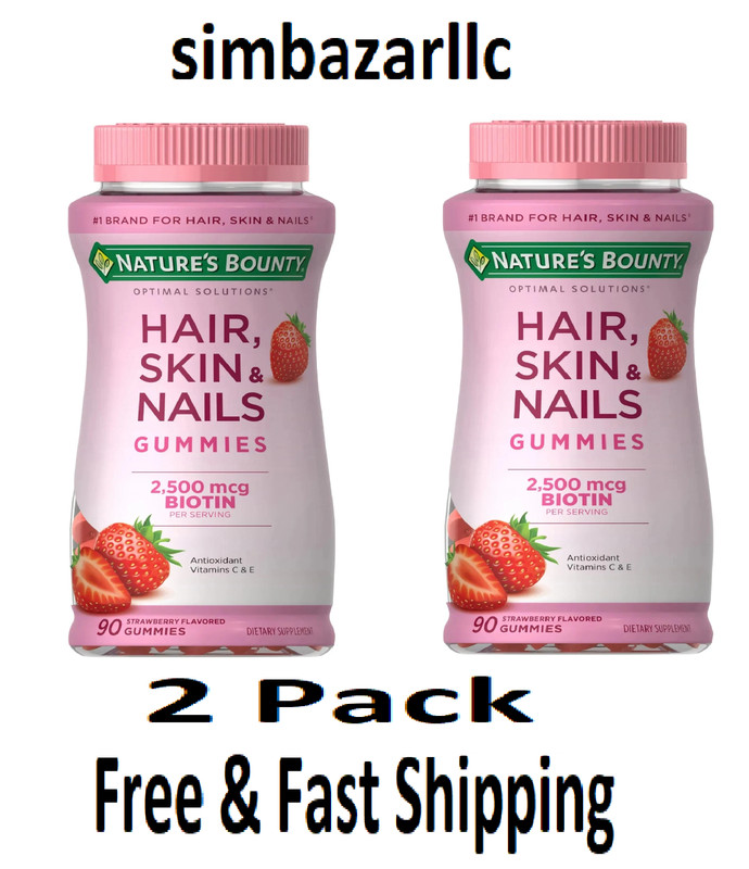 Nature’s Bounty Hair Skin and Nail Vitamins Biotin Women Multivitamin90 (2 Pack)
