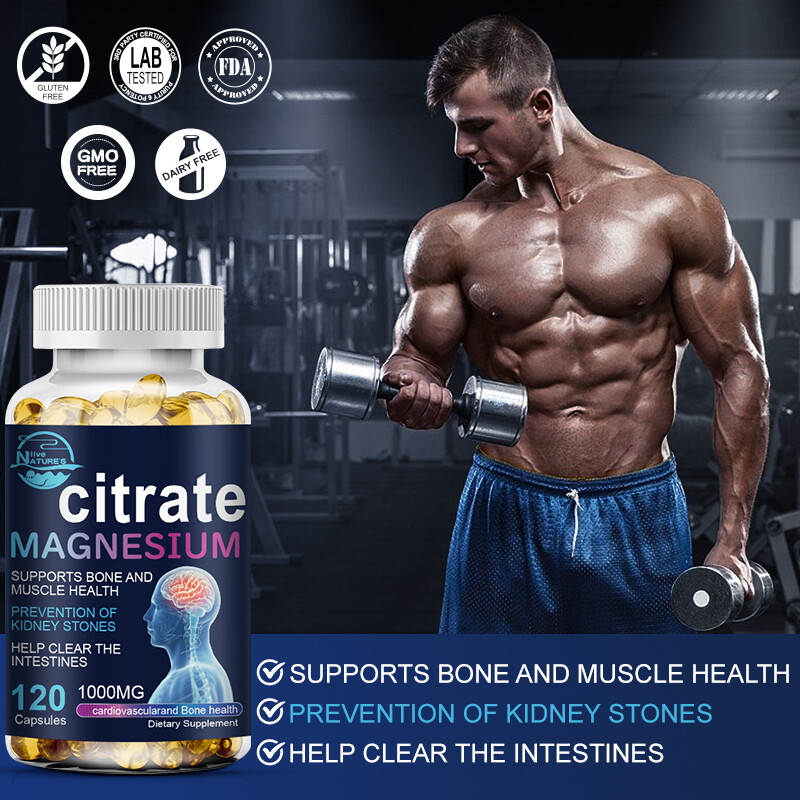 Magnesium Citrate Capsules 1000mg - Hight Potency - Anxiety & Stress Relief gallery