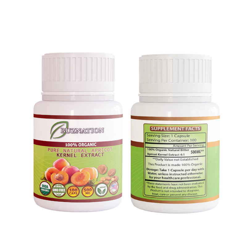 Organic Apricot Extract Boosts Metabolism & Healthy Skin Organic 100 Caps 500mg gallery