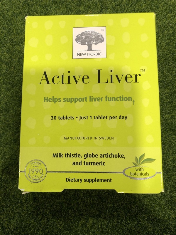 New Nordic Active Liver 30 Tablets Milk Thistle, Artichoke, Turmeric Exp 09/2028