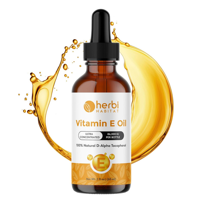 Vitamin E Oil 86,000 IU – Natural D-Alpha Tocopherol for Skin, Hair, Nails, Scar