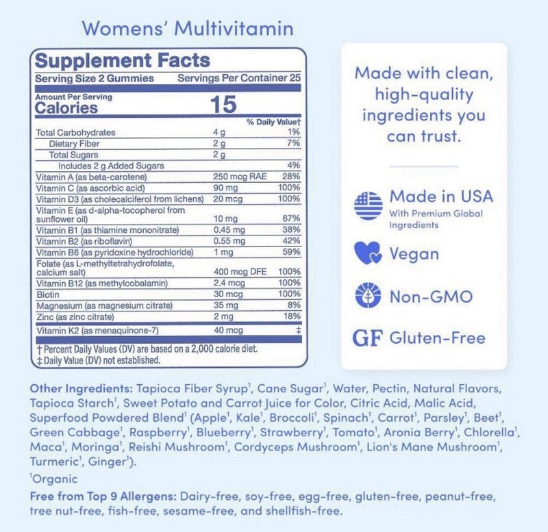 First Day Women’s The Multi Gummy, Superfoods Multivitamin For Women, 50 Gummies gallery