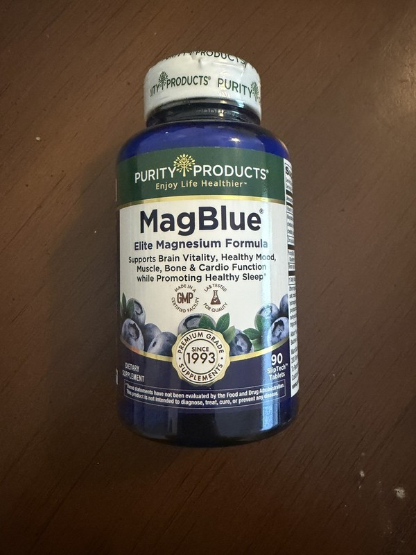 Purity Products MagBlue Magnesium Bisglycinate 90 Tabs