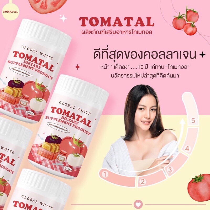 3X Global White Tomatal Tomato Powder Drink Acne Nourish Beautiful & White Skin gallery