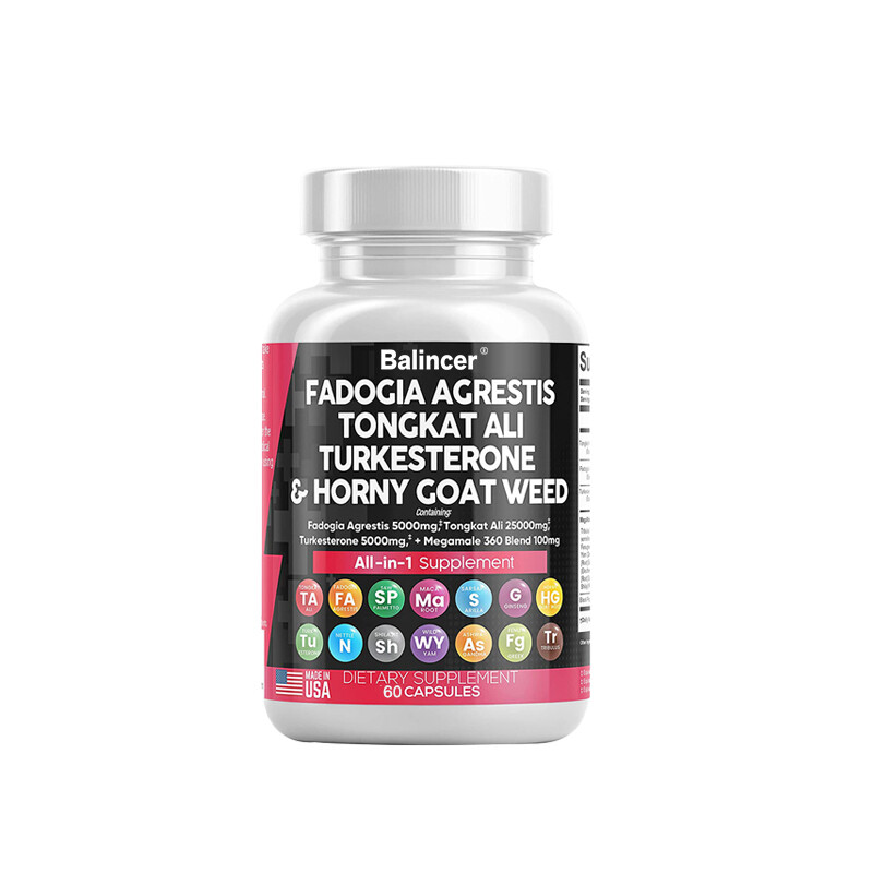 Horny Goat Weed Capsules with Maca Root Extract, Ginseng, Saw Palmetto