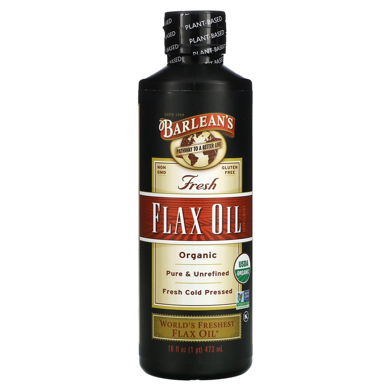 Barlean s Organic Fresh Flax Oil 16 oz 473 ml Gluten-Free, Kosher, Organic, Raw,