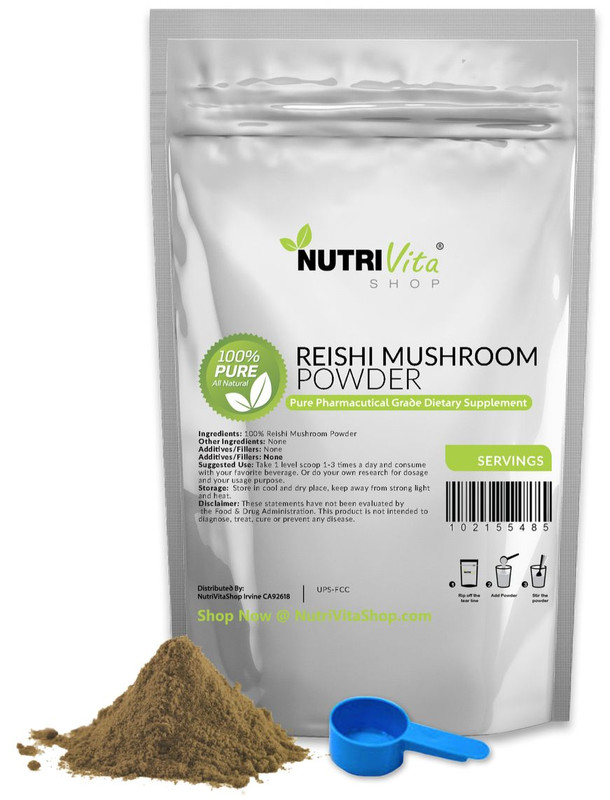 100g (3.5oz) NEW 100% PURE REISHI MUSHROOM POWDER DETOX ORGANIC GROWN