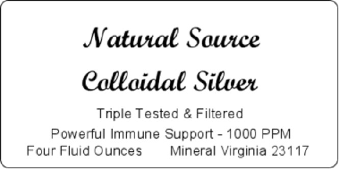 Natural Source Ultra Colloidal Silver 1000 PPM - 4oz Glass Dropper Bottle gallery