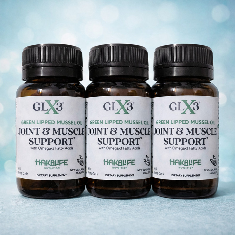 HAKA LIFE GLX3 – Green Lipped Mussel Oil Joint & Muscle Support 180ct 3PACK