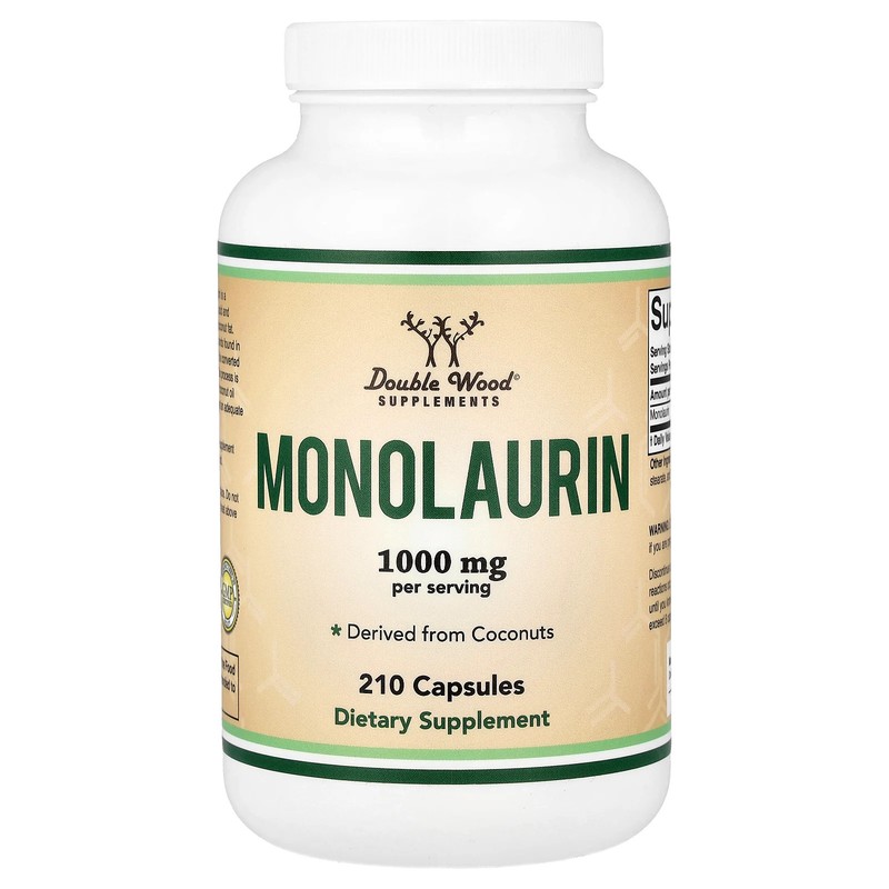 Monolaurin, 210 Capsules (500 mg per Capsule)