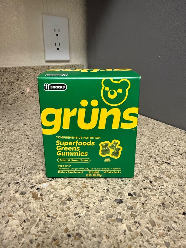 Grüns Superfoods Greens Gummies-10 Daily Packs Superfood Supplement – Brand New
