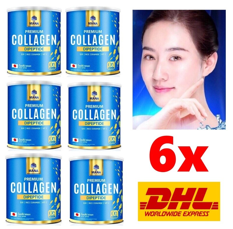 6x Mana Collagen Dipeptide Plus Nano Brighten Skin Reduce Acne Probles Dull Skin