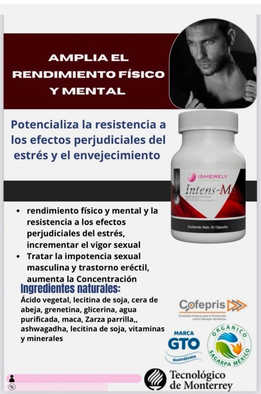 Ismerely Intens-Mn 30 caps ayuda a mejorar el Rendimiento fisico y mental gallery