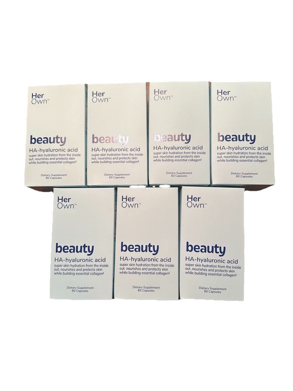 7x Her Own Beauty Hyaluronic Acid BUNDLE Supplement 60 Capsules New Sealed (x7)