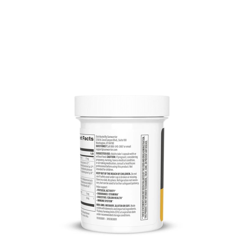 Sunwarrior Men's Probiotic 50 Billion, Physical, Endurance, Digest, 30 Vegan Cap gallery