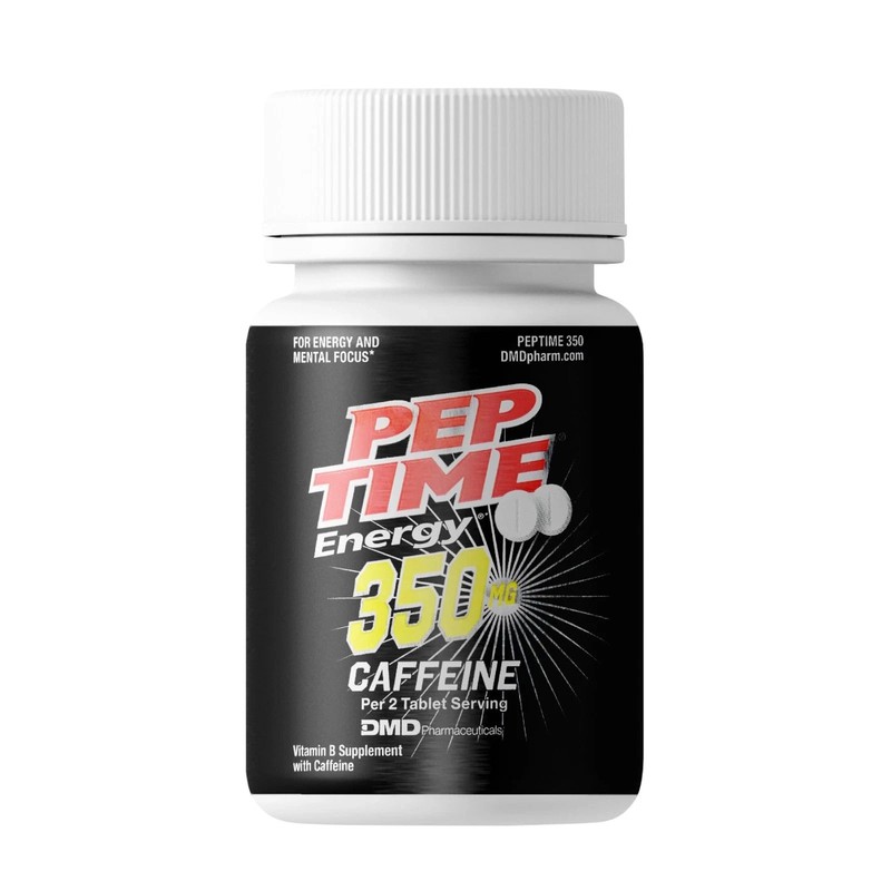 PEPTIME Energy Tablets, Vitamin B6 and B12 Caffeine Pills, 350 mg Caffeine pe…
