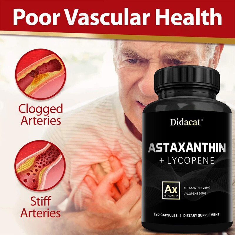 Astaxanthin 24mg + Lycopene 50mg Clinical Strength Carotenoids Skin Supplement gallery