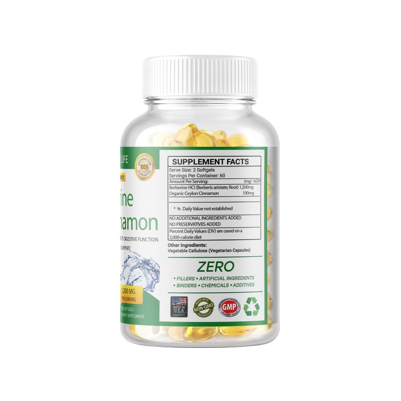 3 Packs Berberine 1200mg High Abosorption 360 Blood Sugar Immune 6 Months Supply gallery