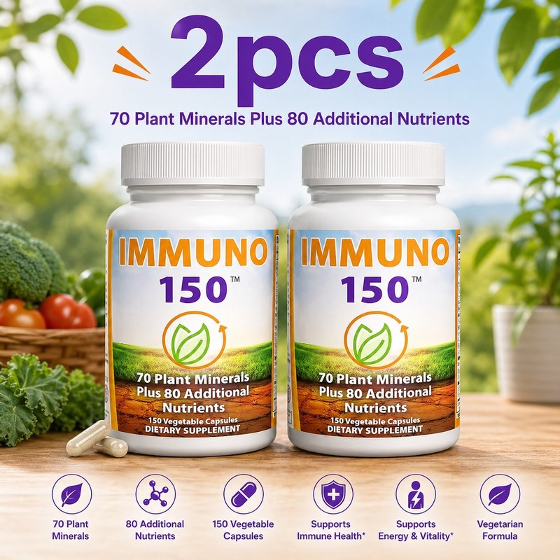 2 Pack Immuno 150, Immune Support Supplement, Packed with 70 Plant Minerals