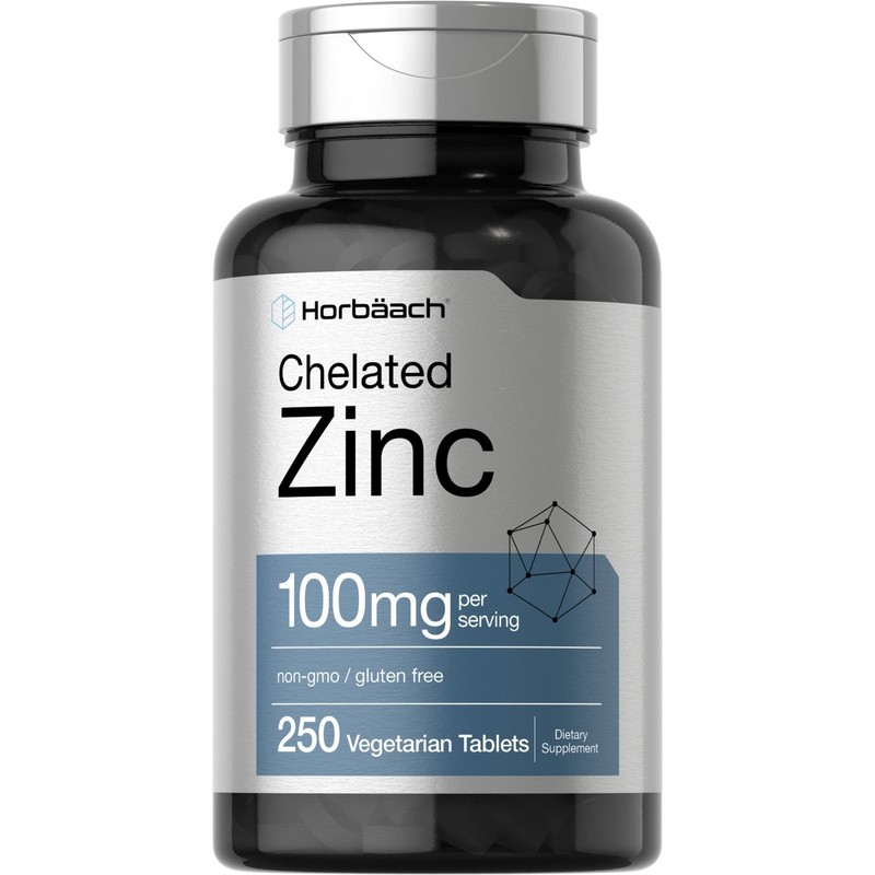 Chelated Zinc Supplement 100mg | 250 Tablets