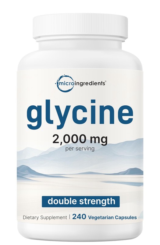 Micro Ingredients Glycine 2,000mg Per Serving, 240 Veggie Capsules | Free For…