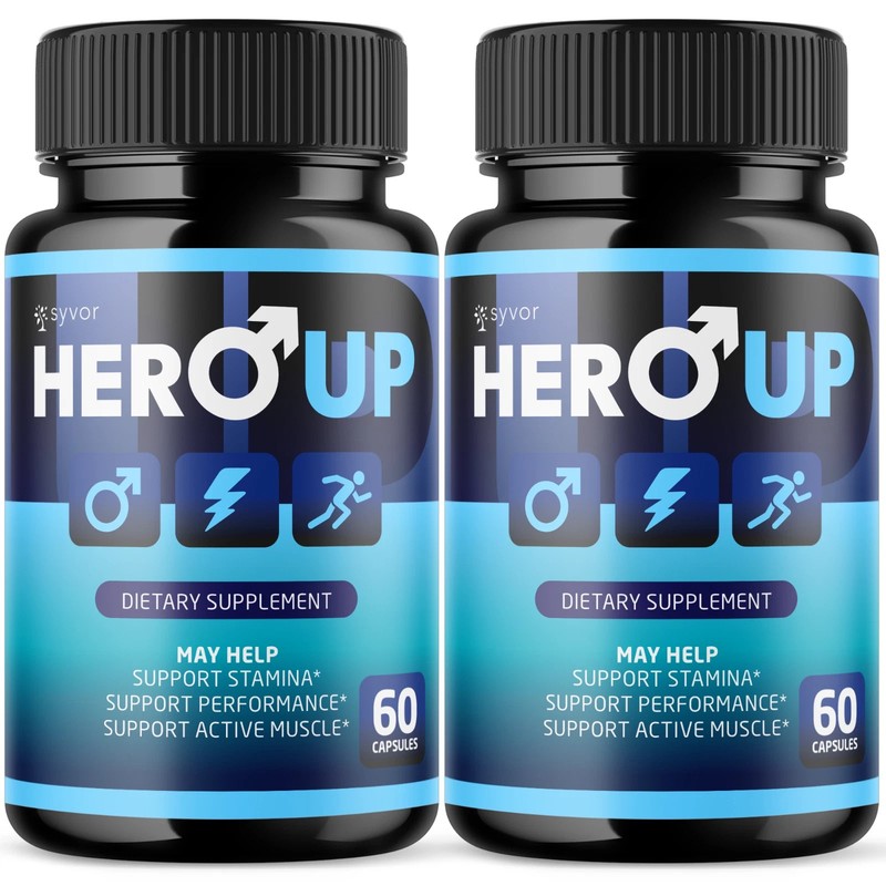 (2 Pack) Hero Up for Men Advanced Max Formula Vitamin Supplement 120 Capsules US