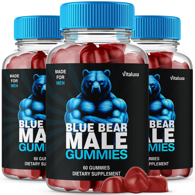(3 Pack) Blue Bear Male Gummies BlueBear Advanced Men Performance (180 Gummies)
