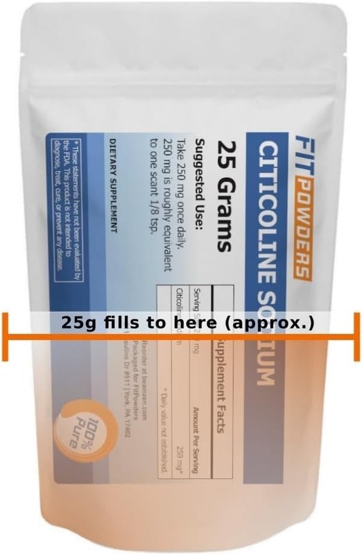 Citicoline Powder, Pure CDP Choline with Scoop 25 Grams gallery