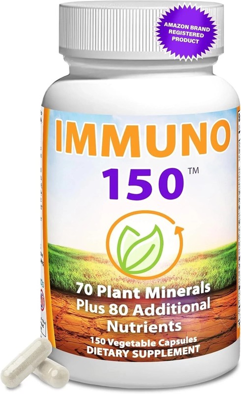 Immuno 150 Immune Support: 70 Plant Minerals, 68 Nutrients | 150 Vegetable Capsu