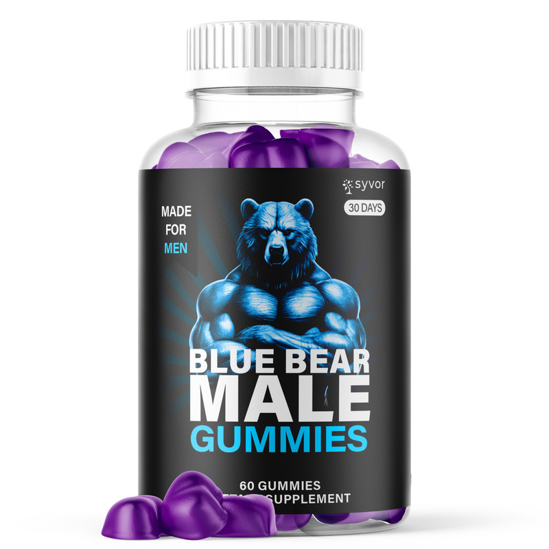 (1 Pack) Blue Bear Male Gummies Advanced Blue Bear Vitamin Supplement 60 Gummies