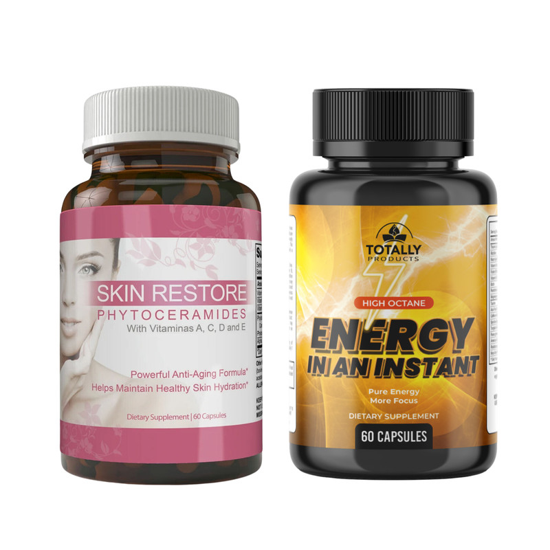 Skin Restore Anti-Aging Supplements & Energy Booster Brain Health Memory Support