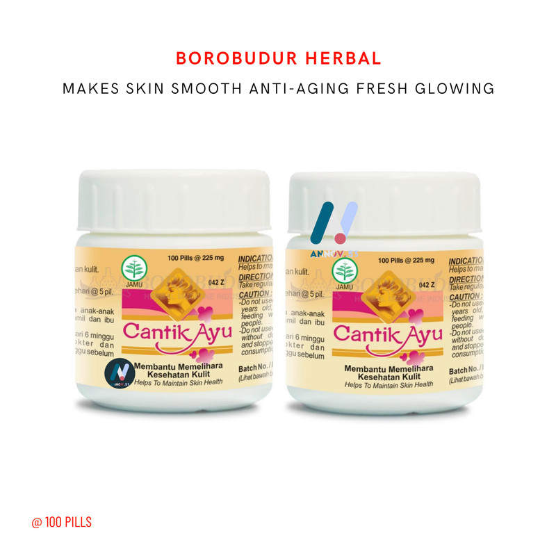BOROBUDUR Ayu Natural Makes Skin Smooth Anti-Aging Fresh Glowing 2X100 Pills