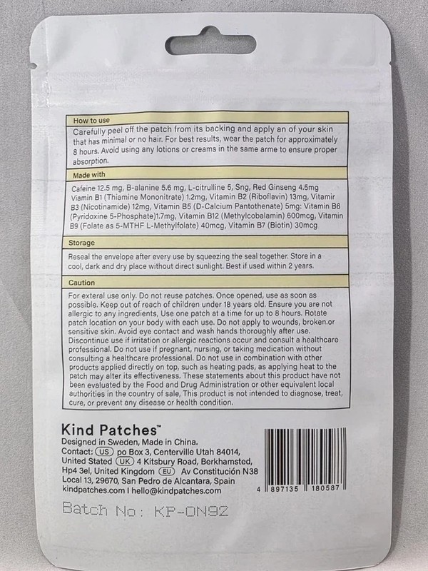 Energy Extra Patches strong by Kind Patches for Unisex - 30 Day Count Patches gallery