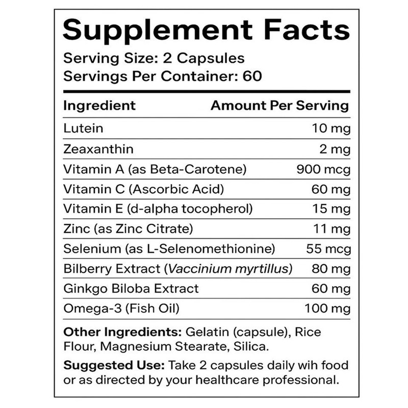 (1 Pack) Eye Clear Capsules, RetinaClear Eye Health Support (60 Capsules) gallery