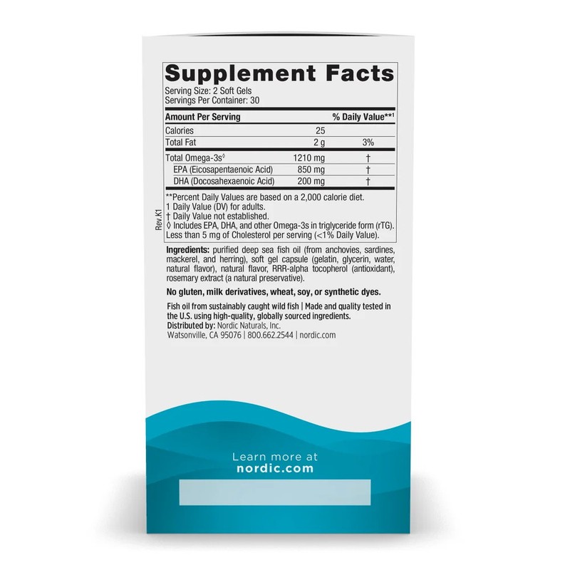 Nordic Naturals EPA Lemon - Cardiovascular, Immune and Mood Health, 60 Count gallery