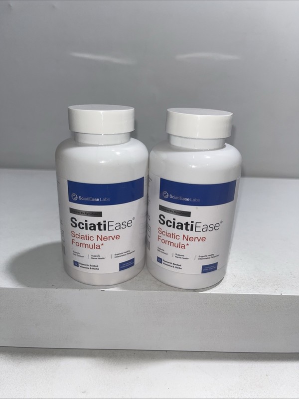 2 Sealed Sciatiease Sciatic Nerve Support, 120 Caps Each