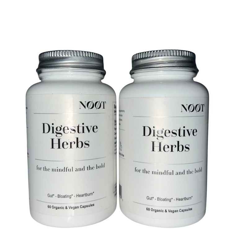 2x NOOT Digestive Herbs for Gut Bloating Heartburn 60 Caps BB 7/2026 Herbal