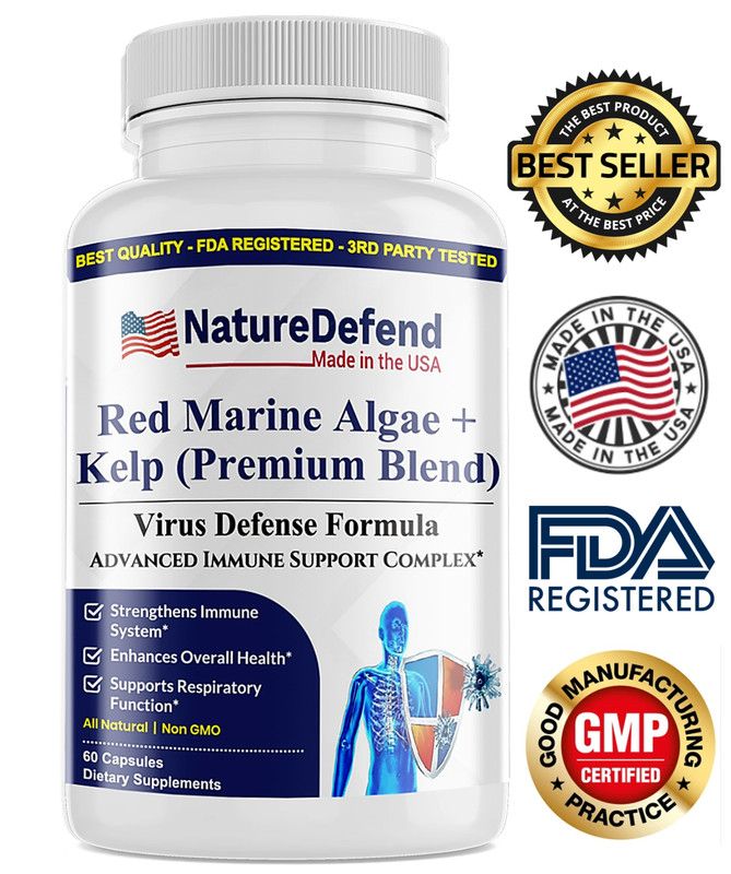 Red Marine Algae and Kelp (Unique), Strengthens Immune, All Natural, Quality!