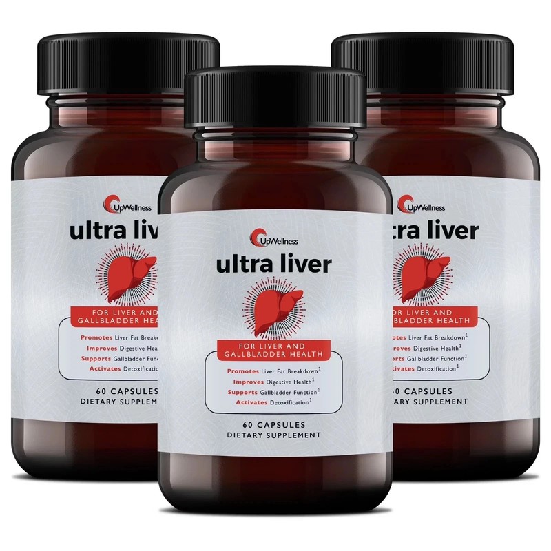 3 Pack UpWellnes Ultra Liver Supplement for Liver Health and Gallbladder Support