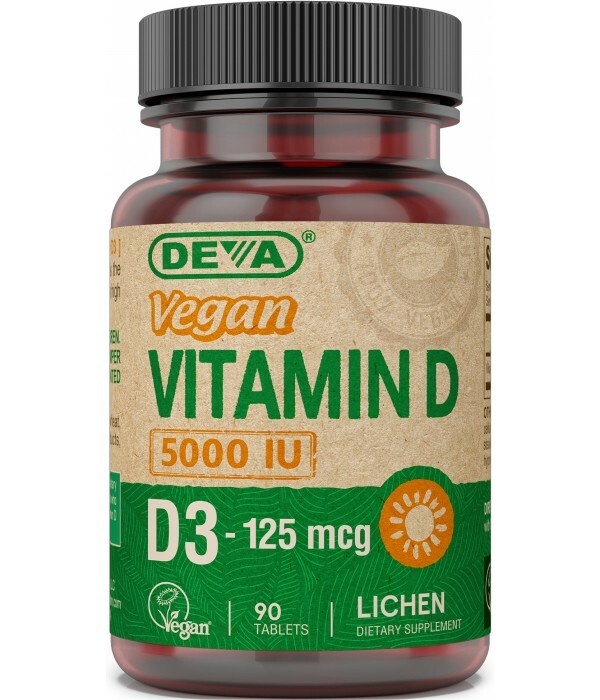 DEVA VEGAN VITAMIN D3 – 5000 IU – CHOLECALCIFEROL – 125 MCG 90 Tablets