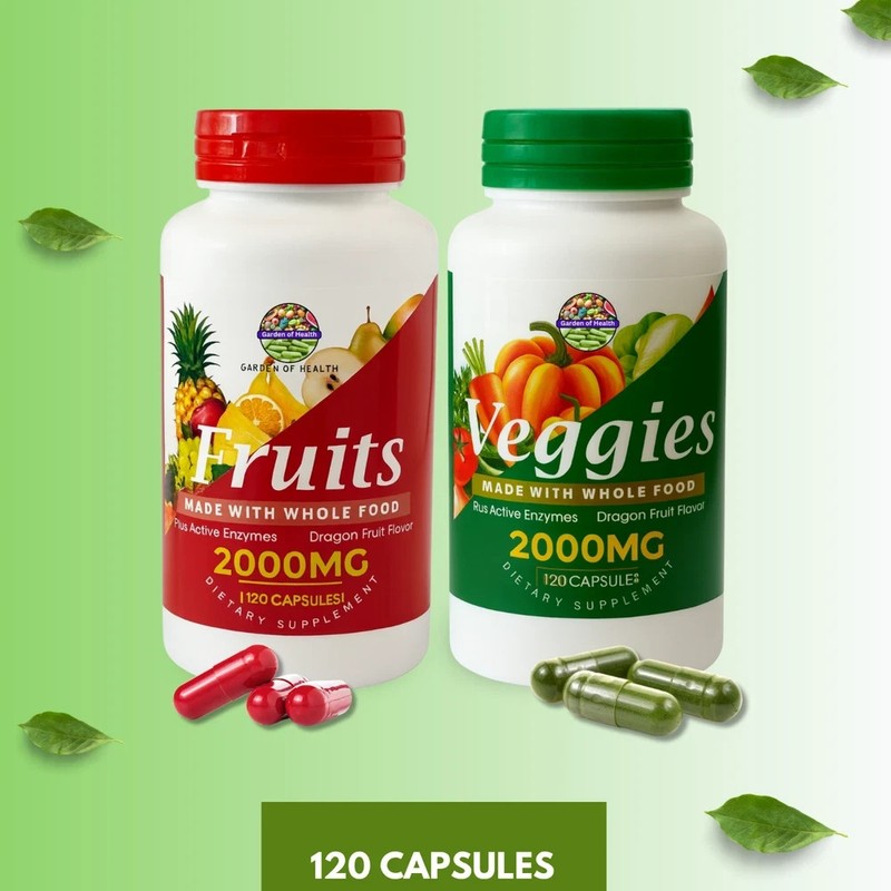 Garden OF Health Fruits Veggie 2000mg Enzymes Blend Whoele Food 240 Capsules--- gallery