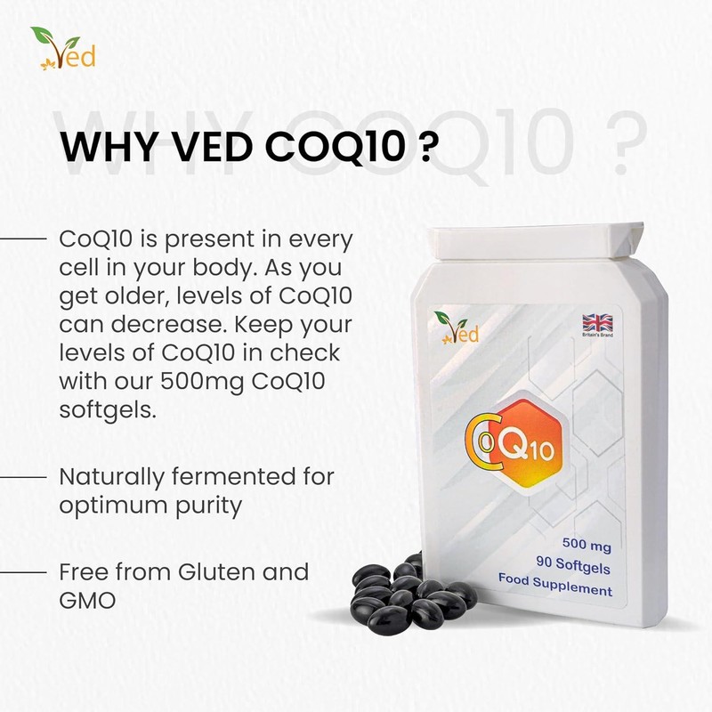 VED Co Enzyme Q10 | Support Healthy Heart and Muscles | Promote Cellular Energy gallery