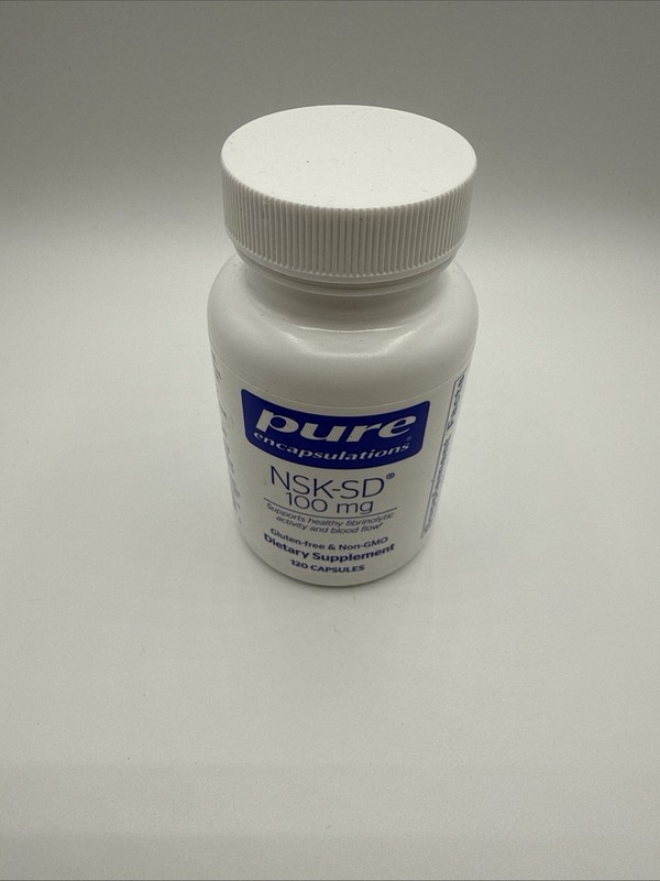 Pure Encapsulations NSK-SD Nattokinase 100mg 120 Capsules expires 10/2028