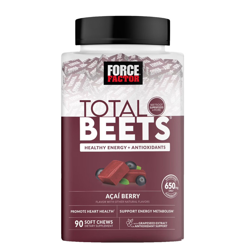 Total Beets Soft Chews 90ct Acai Berry Nitric Oxide Energy Heart Support