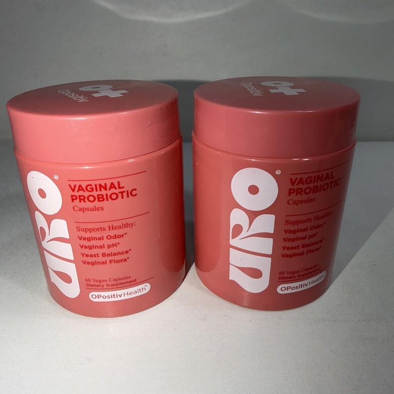 Lot 2 Sealed URO Vaginal Health Probiotic Supplement 60 Caps Each